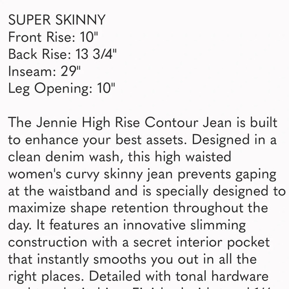 TRUE RELIGION JENNIE HIGH RISE CONTOUR JEAN - Picture 3 of 11